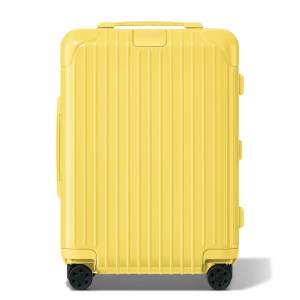 yellow carry-on suitcase