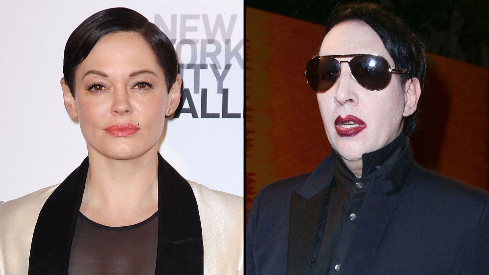 Rose McGowan Blames Marilyn Manson Split on Cocaine, Shares Best and Worst Parts of Relationship 2015 cream blazer navy blue suit jacket
