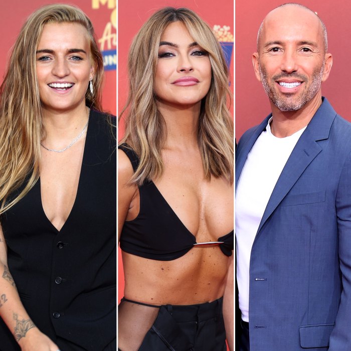 Selling Sunset's Chrishell Stause Shares a Hug With Ex Jason Oppenheim and Partner G Flip at the 2022 MTV Movie & TV Awards: 'What Is Happening?'