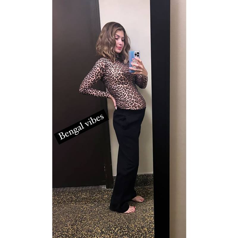 Wild Side Hilaria Baldwin Shares Baby Bump Ahead of 7th Child