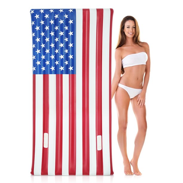 American flag pool float