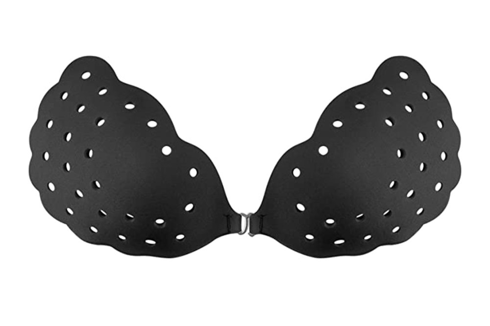 black sticky bra