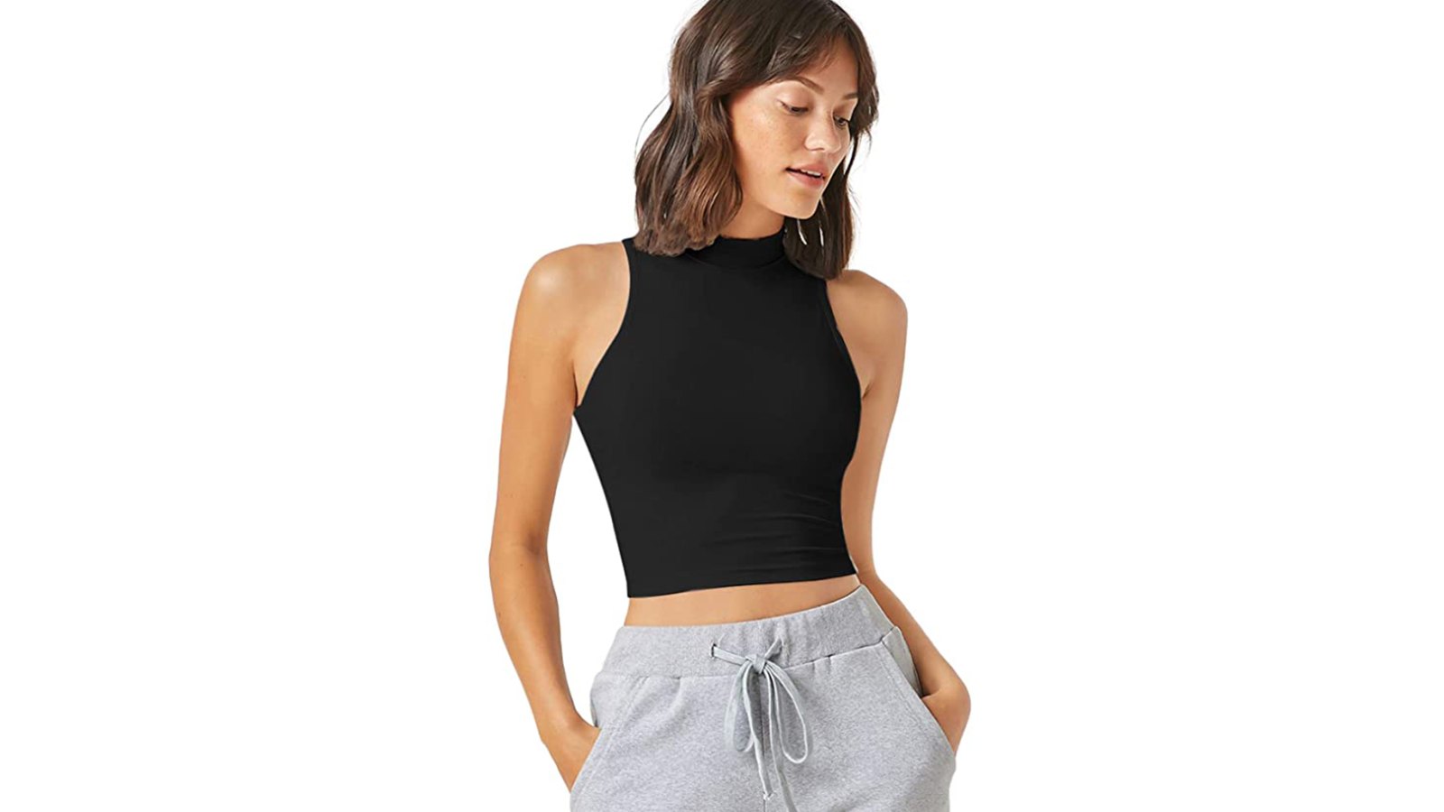 This High-Neck Crop Top Is the Perfect Elevated Basic for Summer