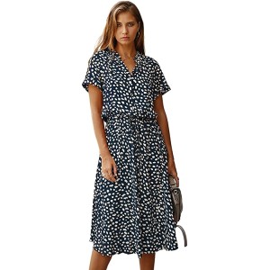 blue print dress