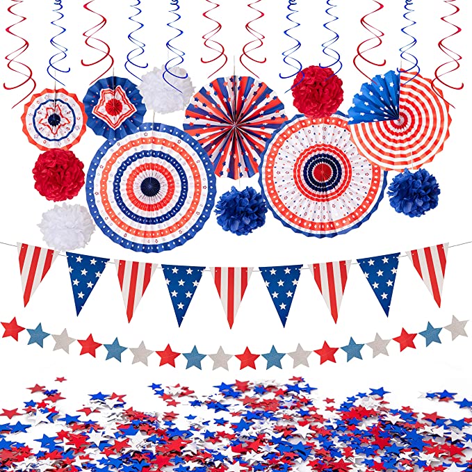 Jollylife 29 Pack Patriotic 4th of July Decorations