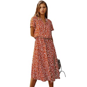 red print dress