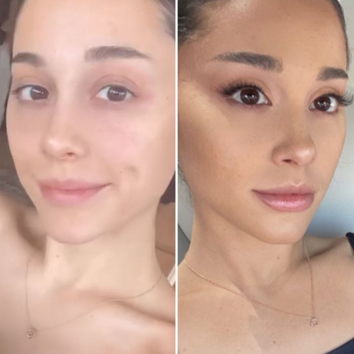 Ariana Grande Shares Rare Makeup Selfie Before Applying Rem Beauty