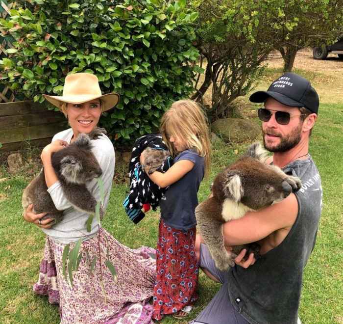 Chris Hemsworth and children