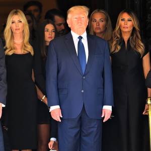 Donald Trump and More Family Members Mourn at Ivana Trump's Funeral 1 Week After Her Death: Photos