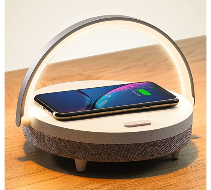 EZVALO Music Bedside Lamp with Wireless Charger
