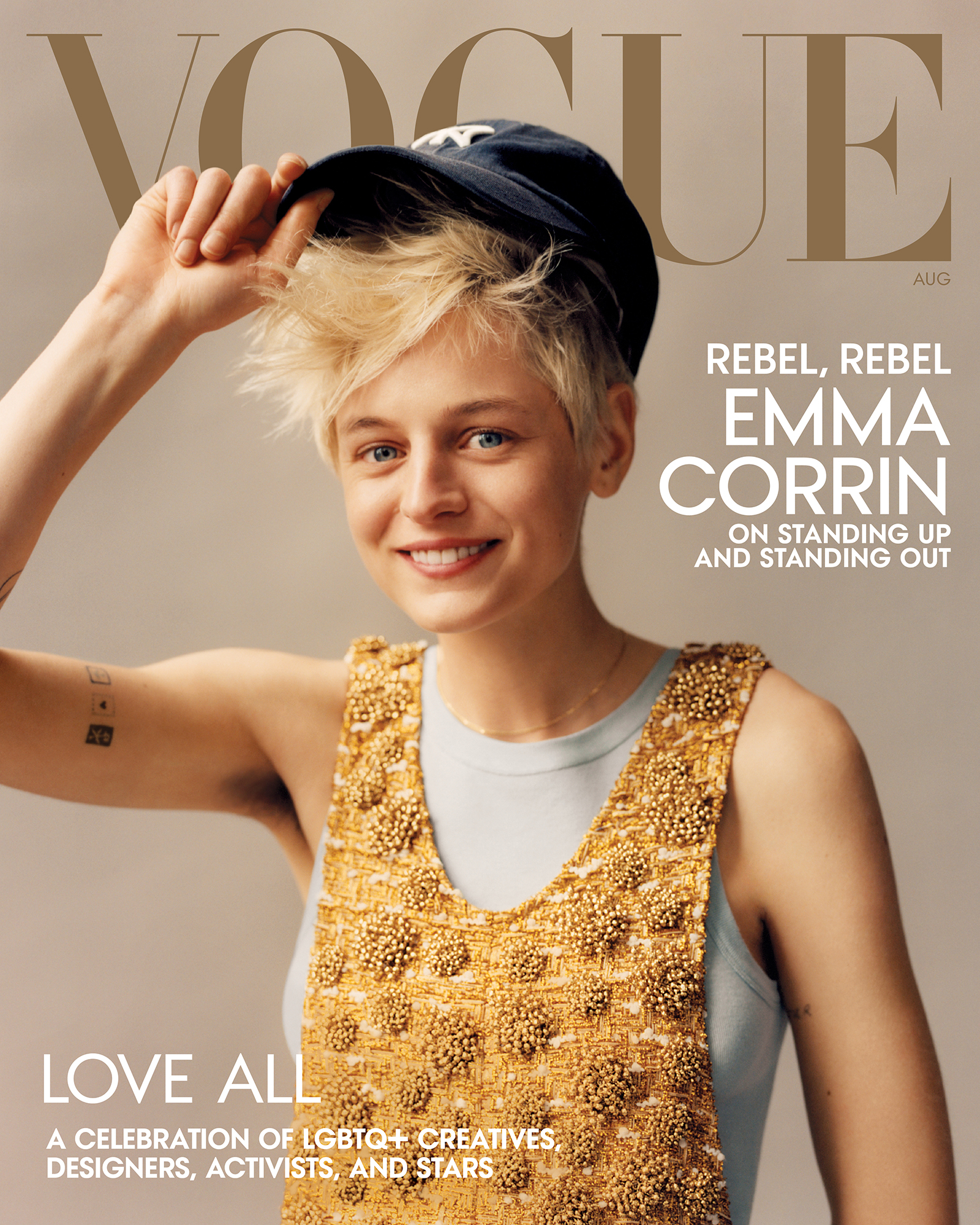 Emma Corrin Shows Off Body Hair on the Cover of 'Vogue'