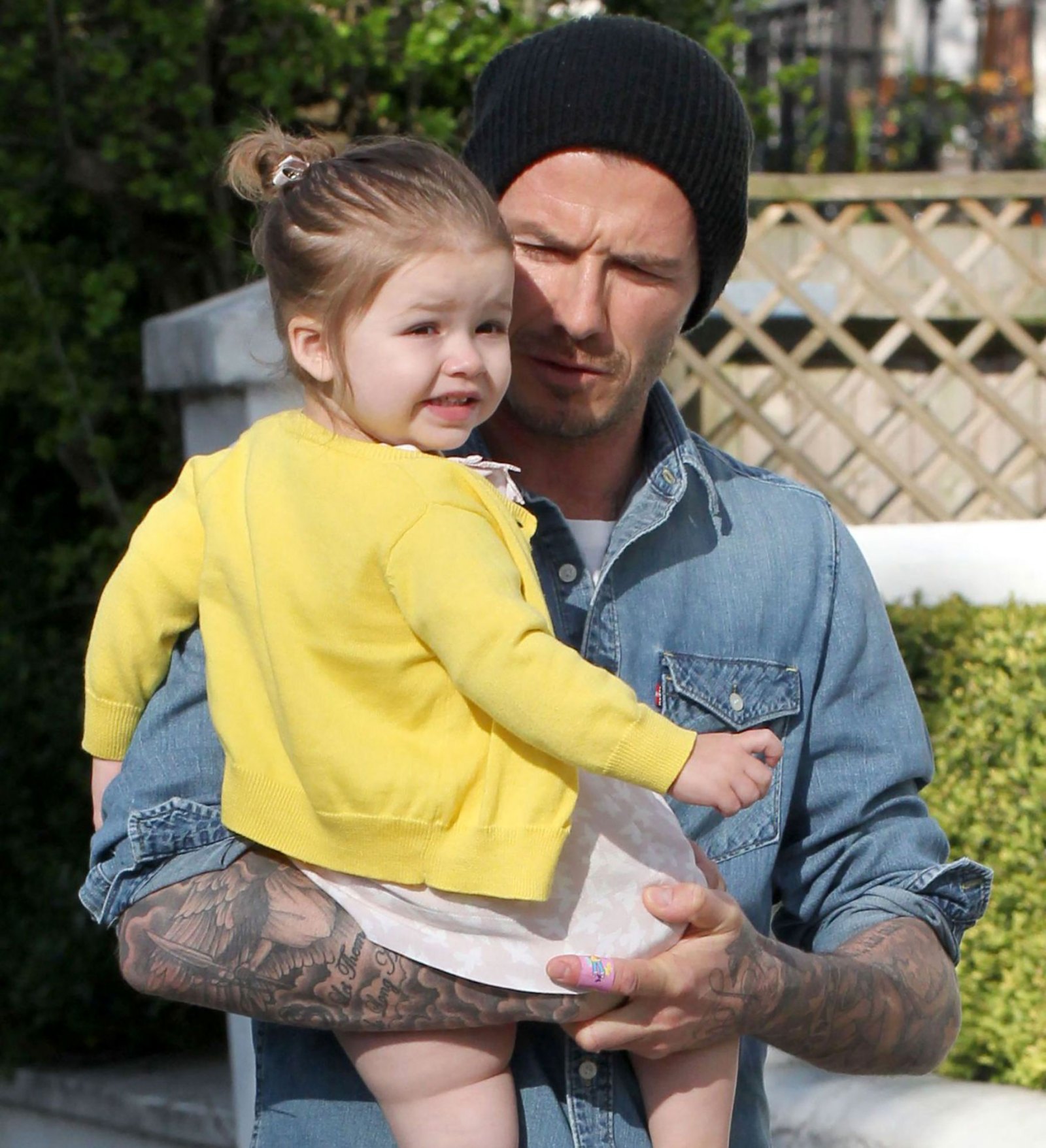 Famous Celeb Dads and Daughters David and Harper Beckham