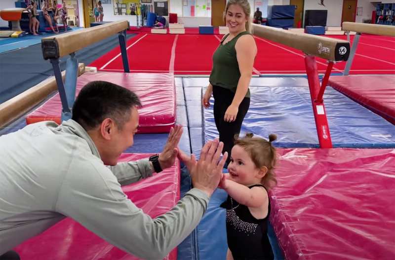 Future Olympian Shawn Johnson Introduces Daughter Her Gymnastics Coach