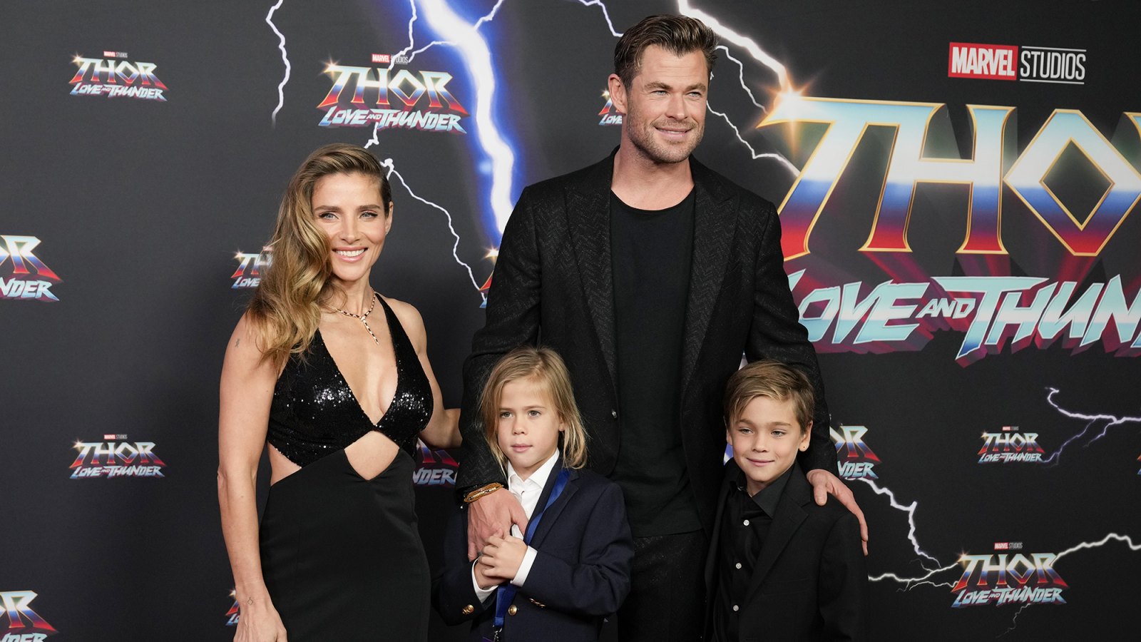 Chris Hemsworth and Elsa Pataky with their kids