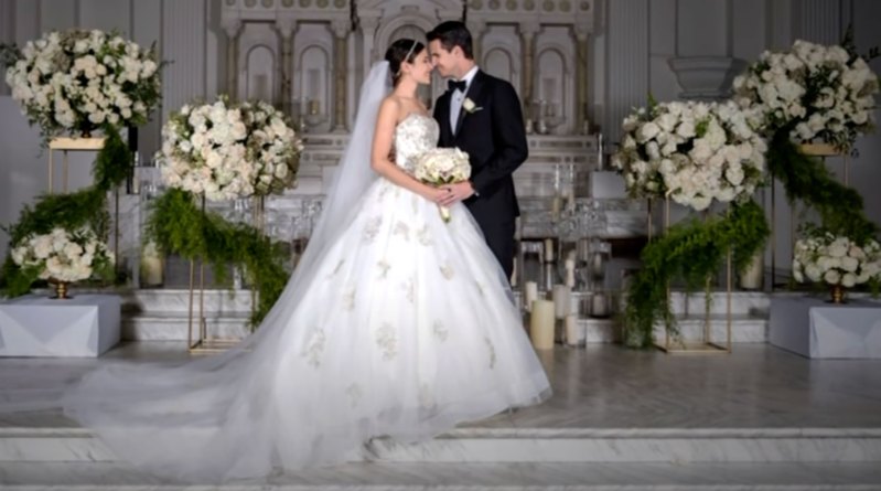 Inside Italia Ricci and Robbie Amell’s Traditional Italian Wedding nose to nose