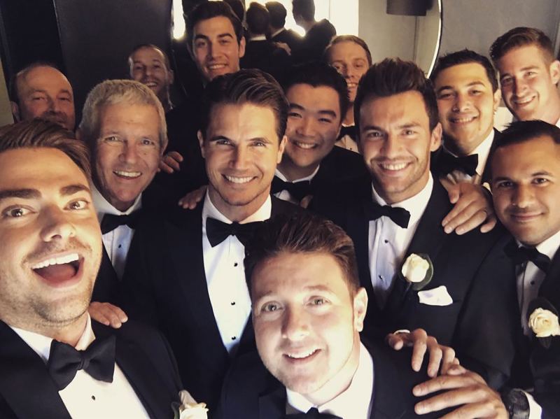 Inside Italia Ricci and Robbie Amell’s Traditional Italian Wedding groomsmen