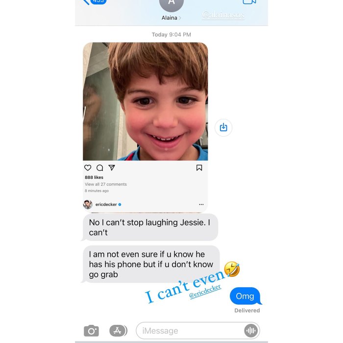 El hijo de 4 años de Jessie James Decker, Forrest, publica accidentalmente una foto NSFW de papá Eric duchándose 3
