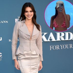 Kendall Jenner in Floral Bikini Feature 11