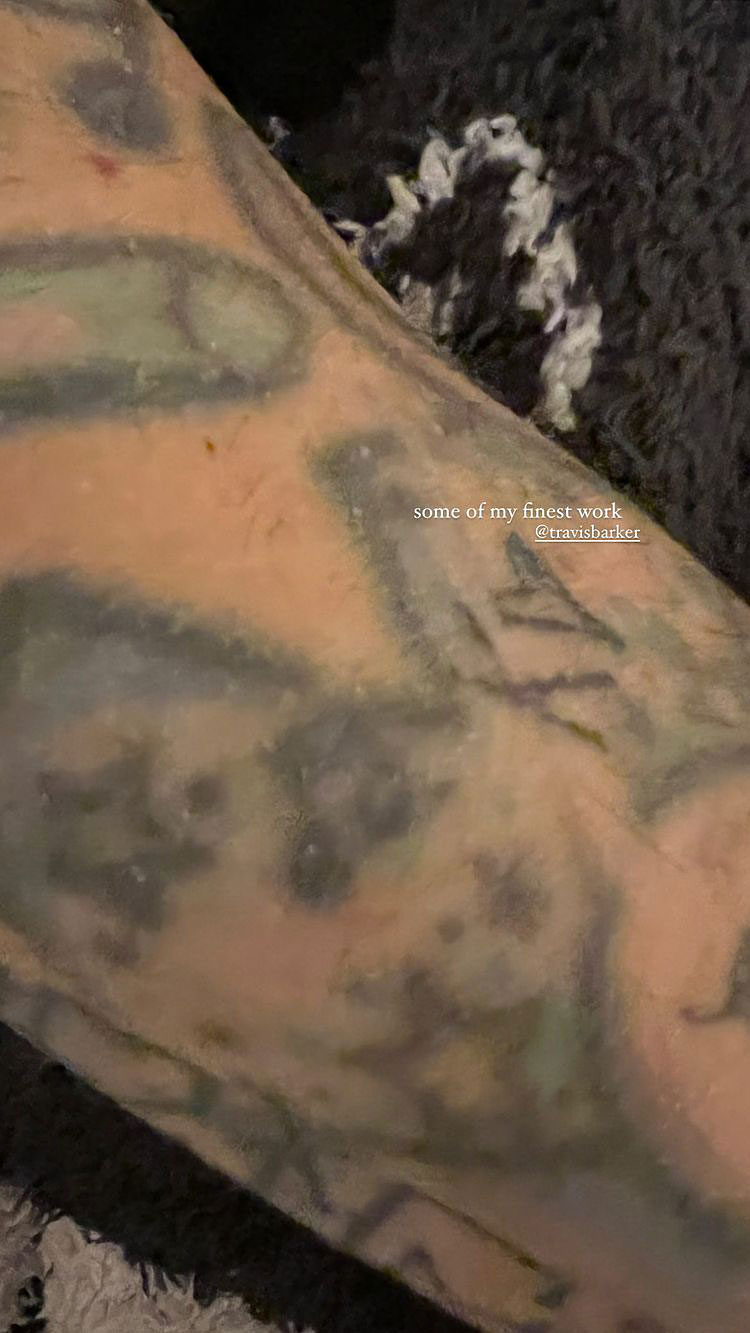 Kourtney Kardashian Inks Travis Barker's Arm With K Tattoo After Hospitalization
