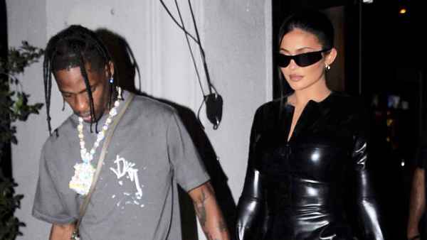 Kylie Jenner and Travis Scott Leaving Craigs 1