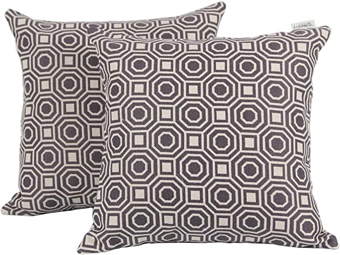 LEIFANTIYA Imitation Linen Throw Pillow Covers
