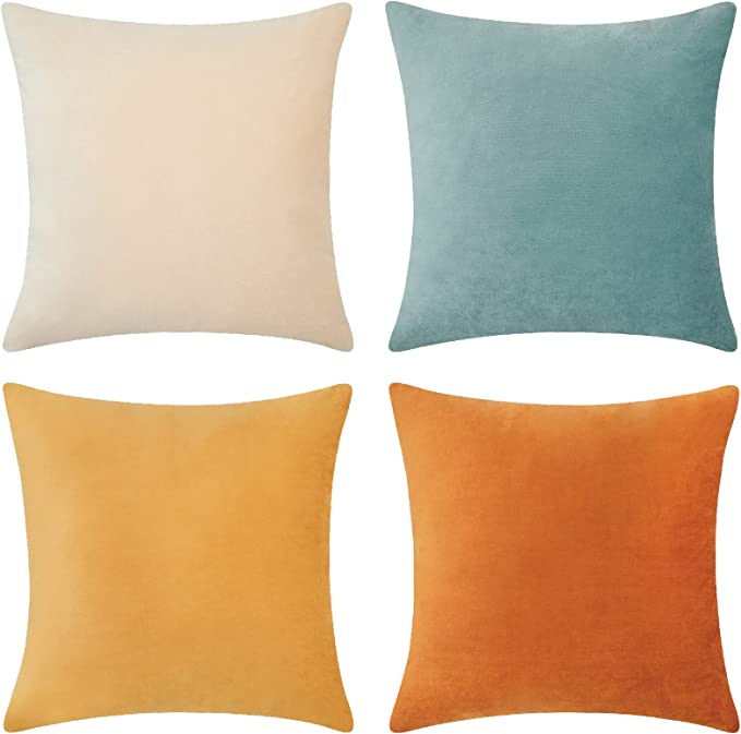 MONDAY MOOSE Decorative Velvet Throw Pillow Covers