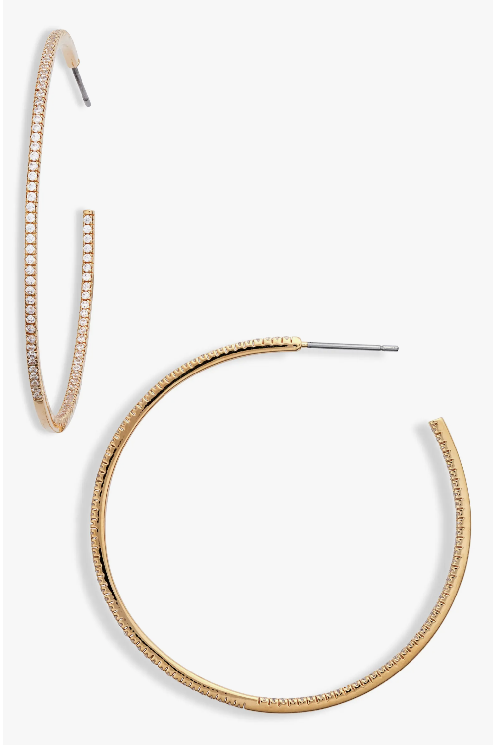 Nordstrom Pavé Cubic Zirconia Hoop Earrings