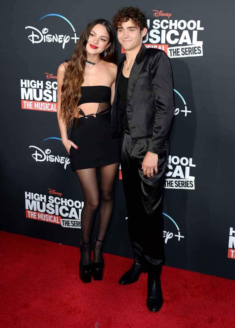 Olivia Rodrigo and Joshua Bassett Reunite for HSMTMTS Season 3 Premiere High School Musical The Musical The Series Red Carpet 8