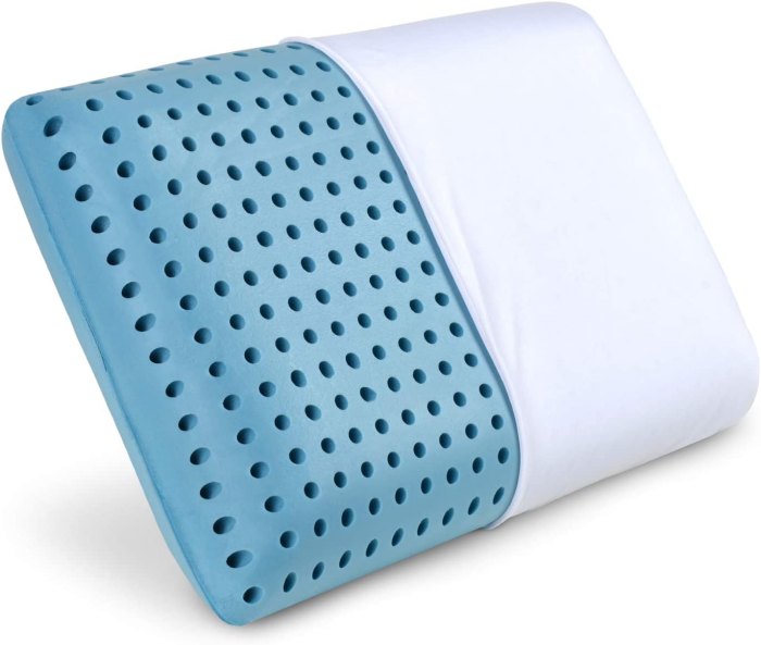 PharMeDoc Blue Cooling Gel Infused Memory Foam Pillow