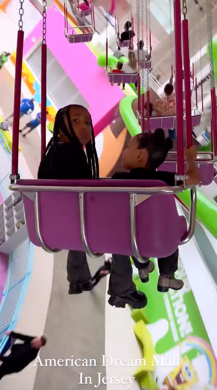 Roller Coasters Skiing Inside Kim Kardashian’s Trip to American Dream Mall With Daughters North and Chicago