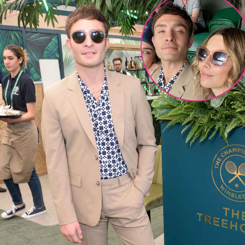 Wimbledon Fun Ed Westwick Sits Center Court With Ladies London Juliet