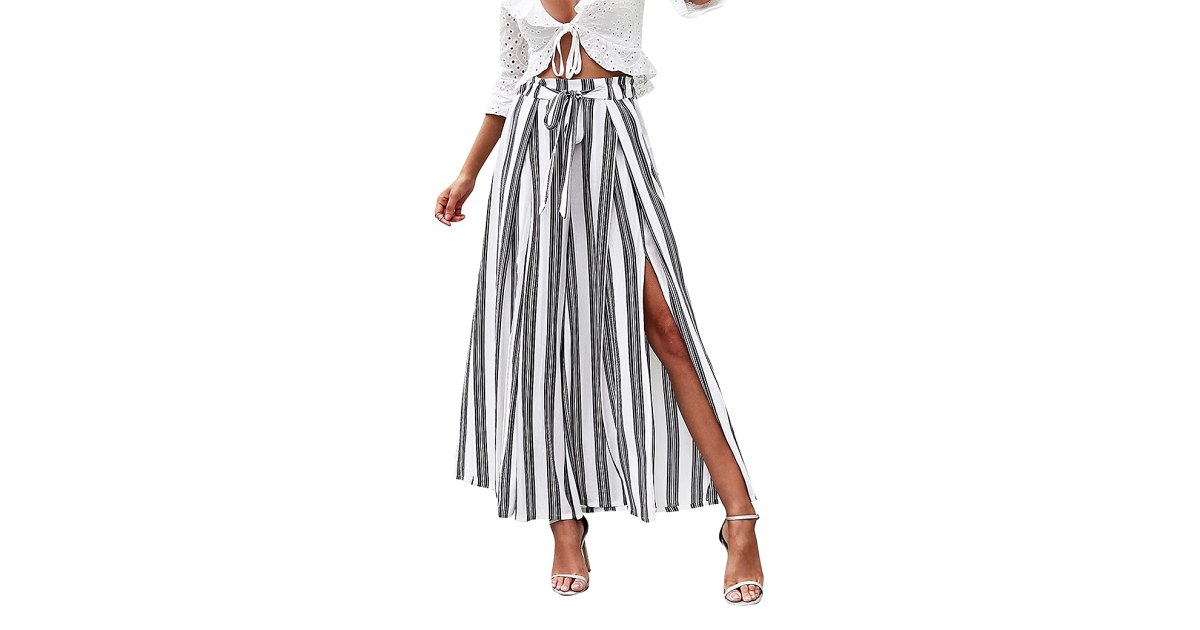 Simplee Belted Pants Completely Look Like a Maxi Skirt Simplee Belted Pants Completely Look Like a Maxi Skirt