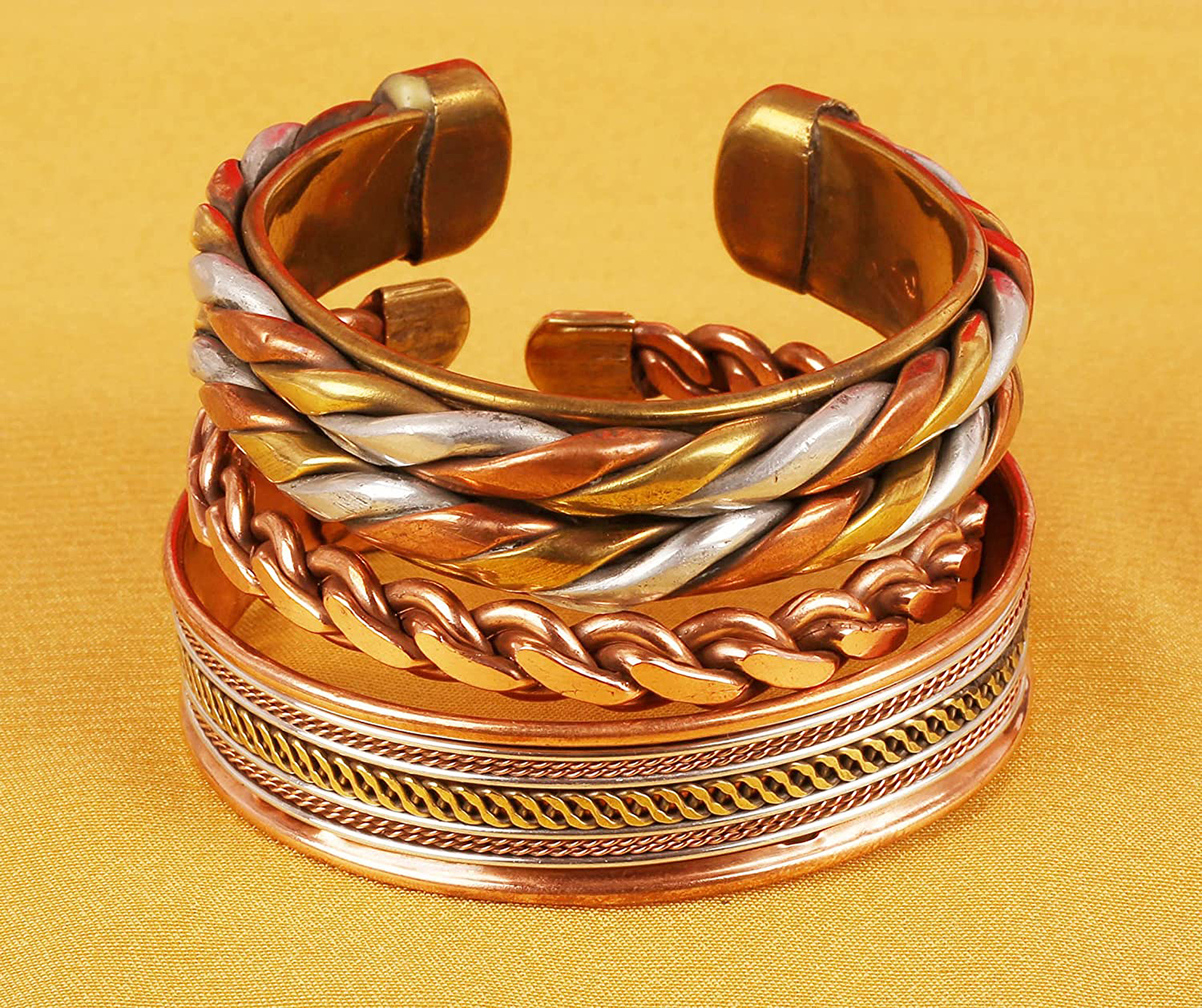 Brass Diamond Magnetic Copper Bracelet