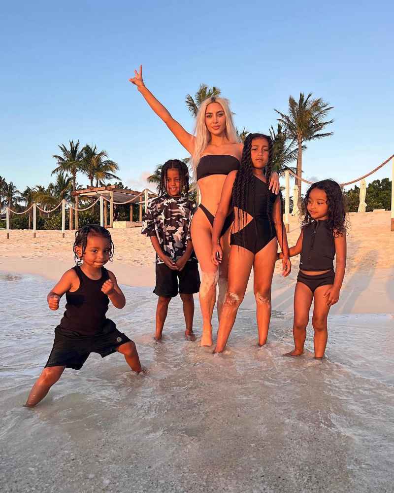 Beach Life! See Kim K.’s Sweetest Moments With and Kanye West’s 4 Kids