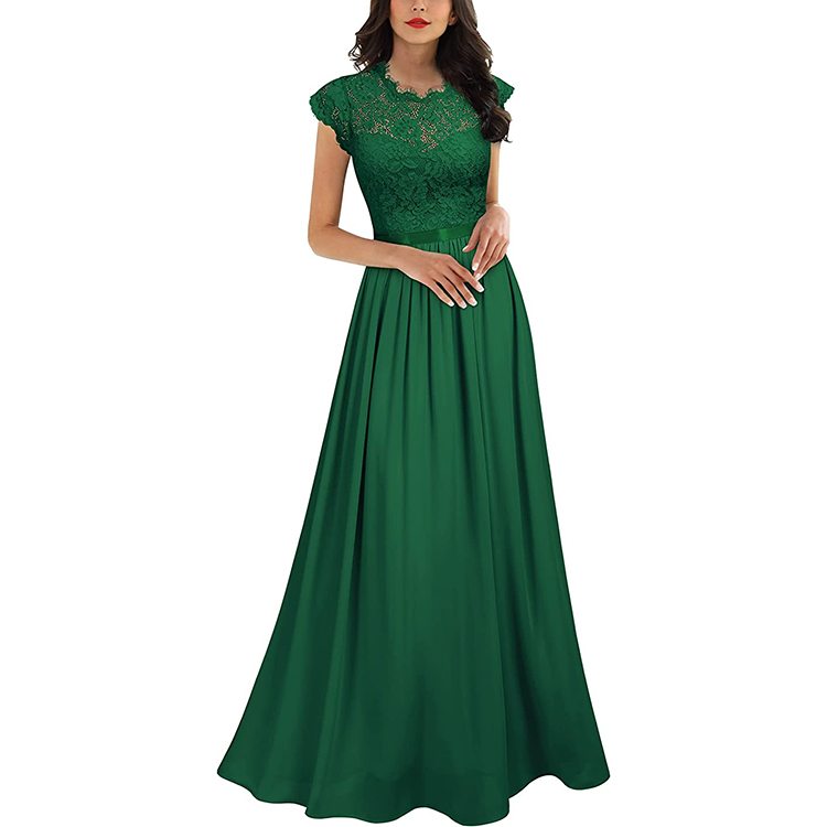 green lace dress