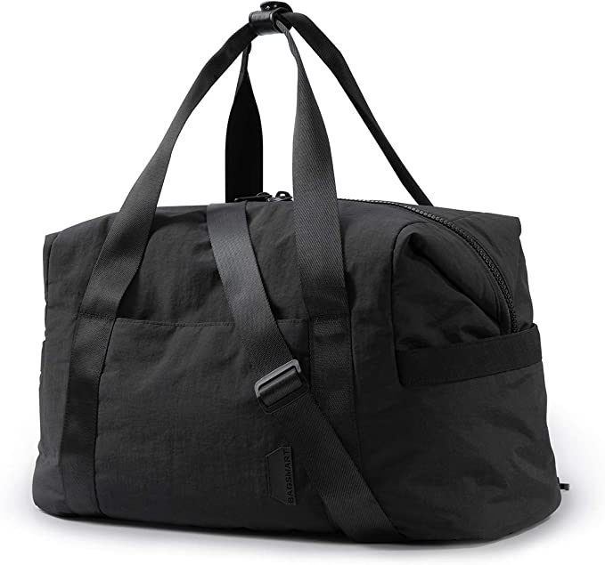 black travel duffel bag