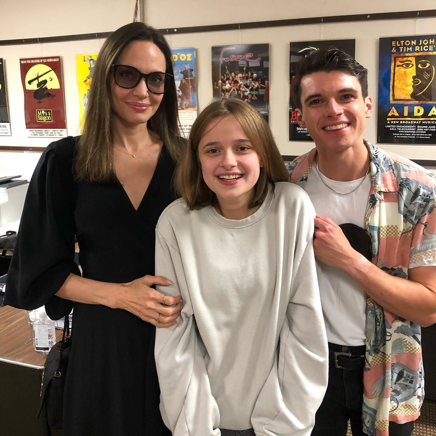Angelina Jolie Takes Daughter Vivienne to See ‘Dear Evan Hansen’ in Philadelphia and Meet the Cast