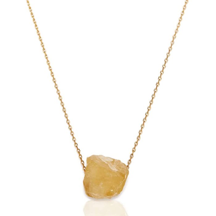 Crystal Vibe Raw Citrine Crystal Necklace