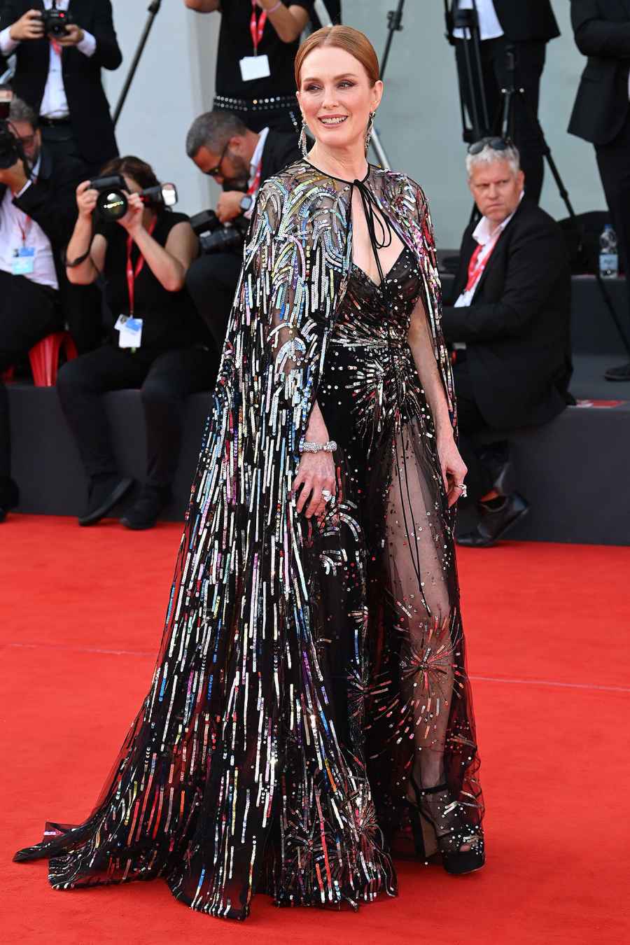 Julianne Moore Stuns in Bedazzled Naked Dress