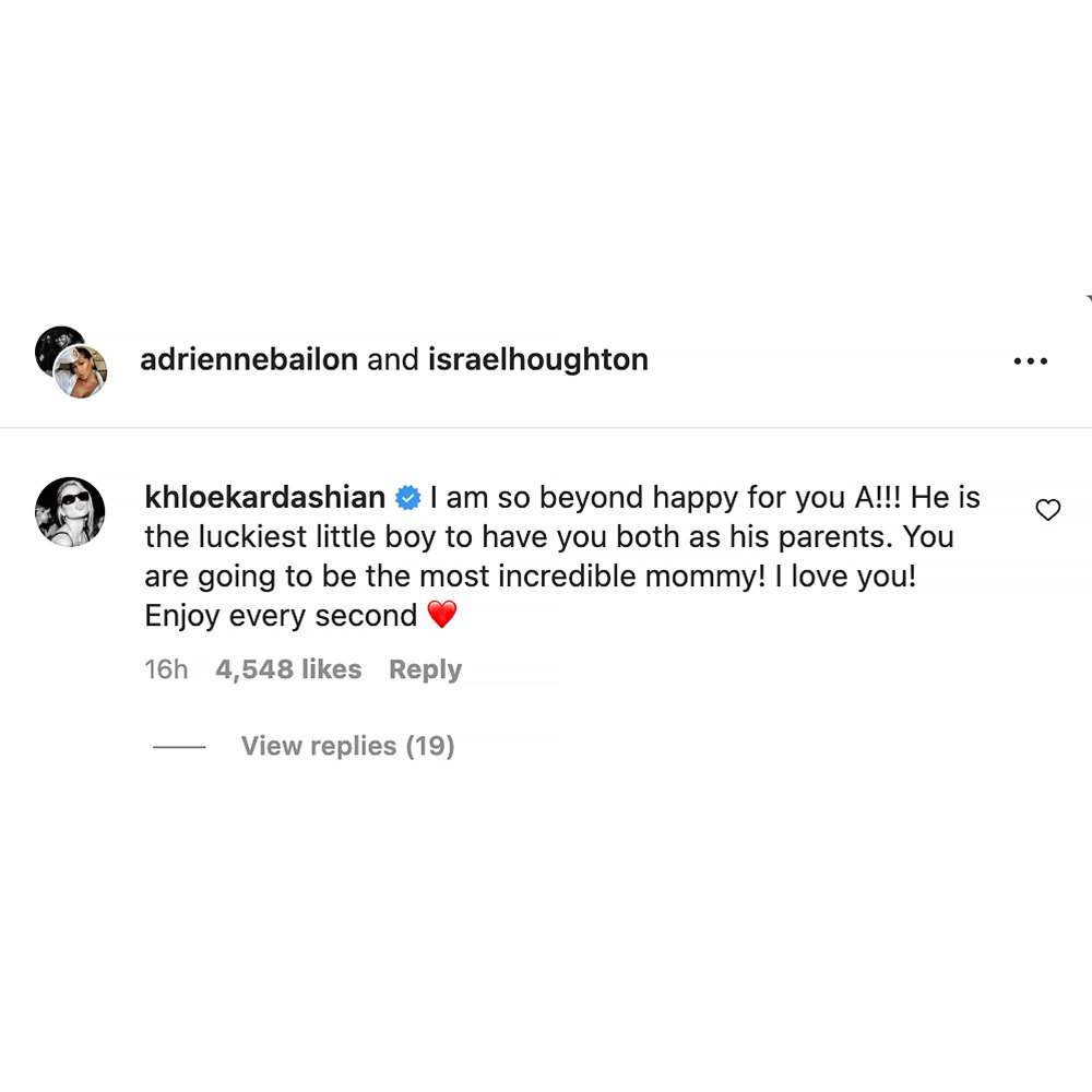 Khloe Congratulates Rob's Ex Adrienne Bailon on Birth of 1st Child