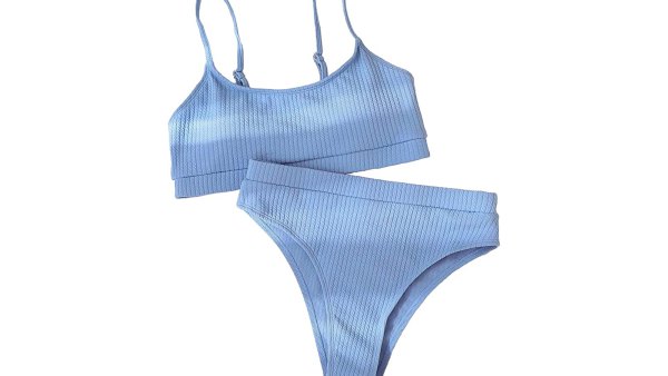 Lilosy High Waisted Ribbed Bikini Set