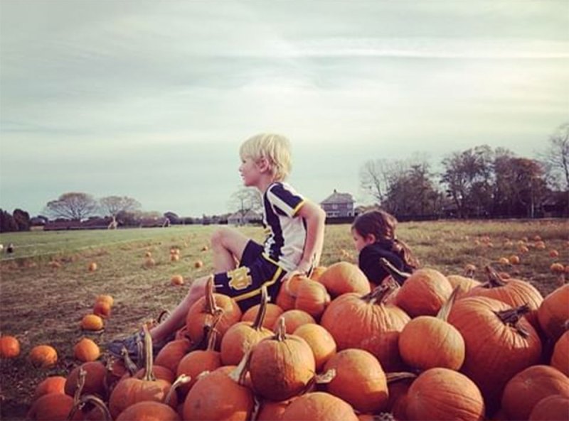 Pumpkin Patch with Their Kids October 2012 Christy Turlington Instagram Christy Turlington and Husband Ed Burns Family Album
