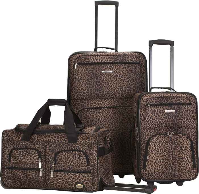 Set of 3 Rockland Vara Softside upright suitcases