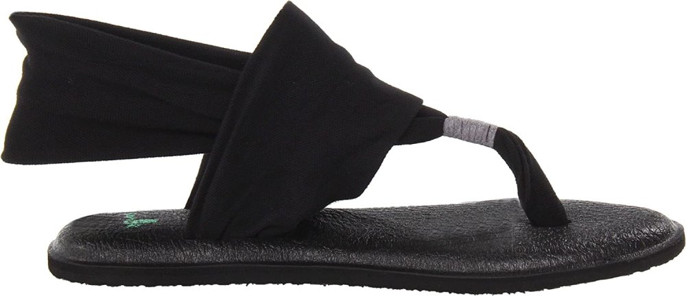 SOLETHREADS Yoga Sling Black Printed Women Sandal