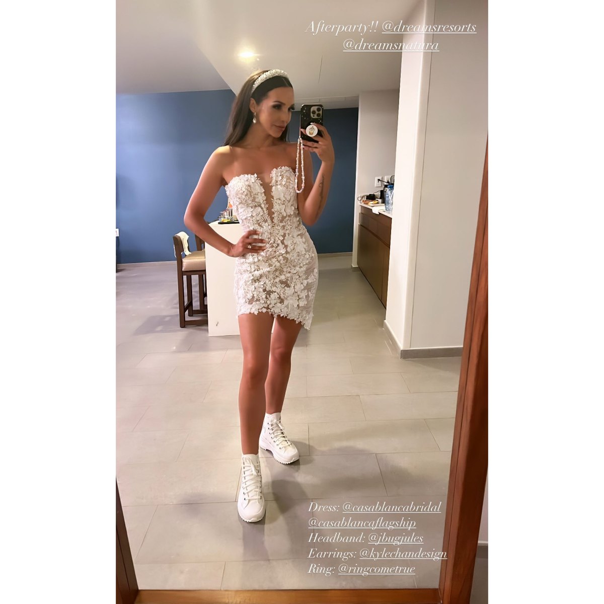 party dress with sneakers