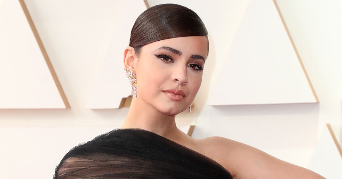 sofia carson wedding dress purple hearts Sofia Carson on Why Purple Hearts Was Her 'Greatest Challenge as an Actor'