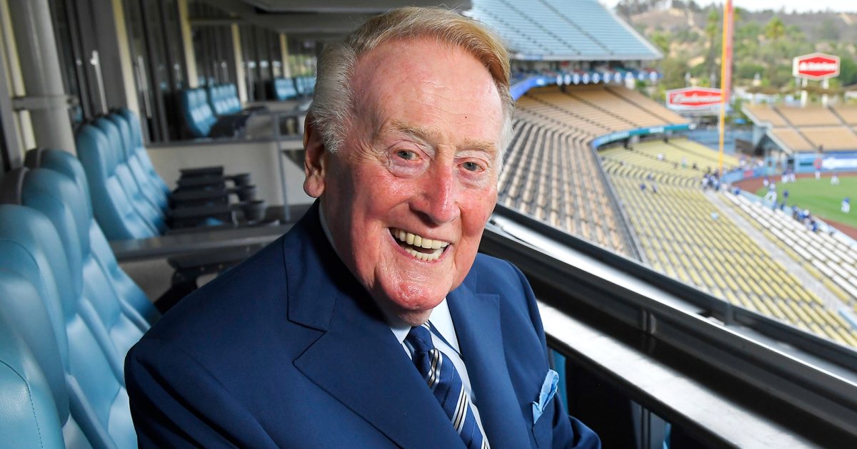 vin scully jersey giveaway