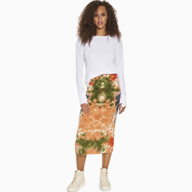 YesAND - Simone Tie Dye Midi Skirt
