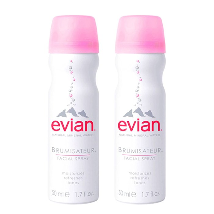 Evian facial spray.