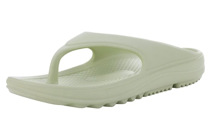 green orthopedic sandal